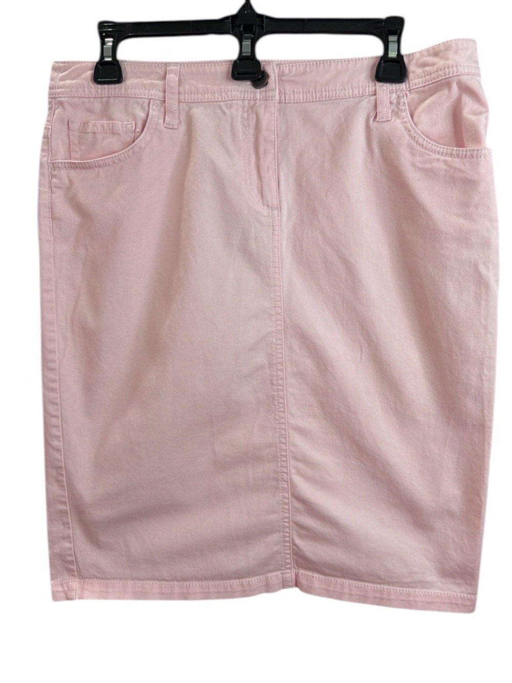 New York &  Co Light Blush Pink Denim Pencil Skirt. EC. Size 8
